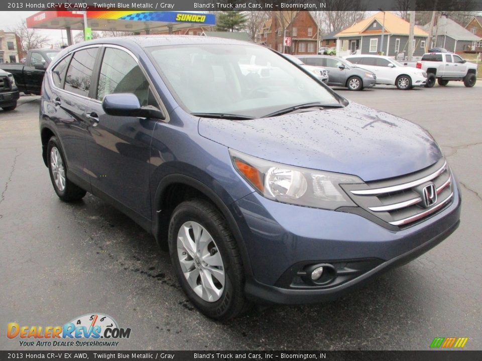 2013 Honda CR-V EX AWD Twilight Blue Metallic / Gray Photo #5