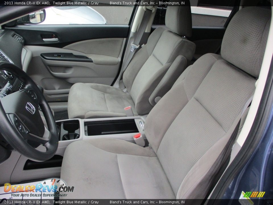 2013 Honda CR-V EX AWD Twilight Blue Metallic / Gray Photo #7