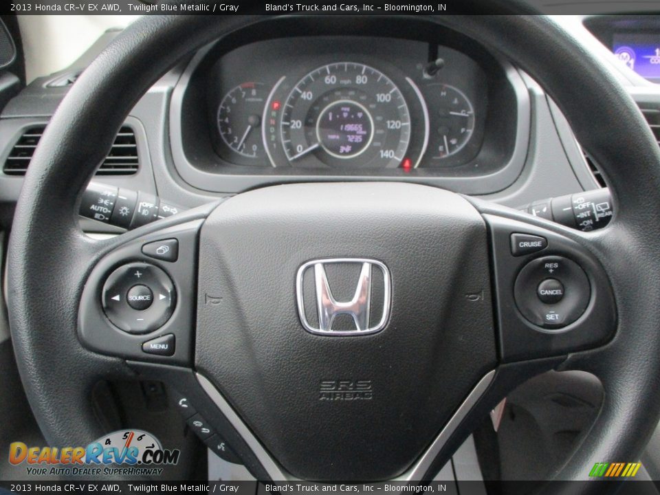 2013 Honda CR-V EX AWD Twilight Blue Metallic / Gray Photo #13