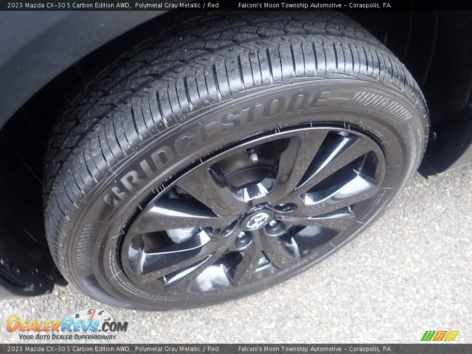 2023 Mazda CX-30 S Carbon Edition AWD Polymetal Gray Metallic / Red Photo #10