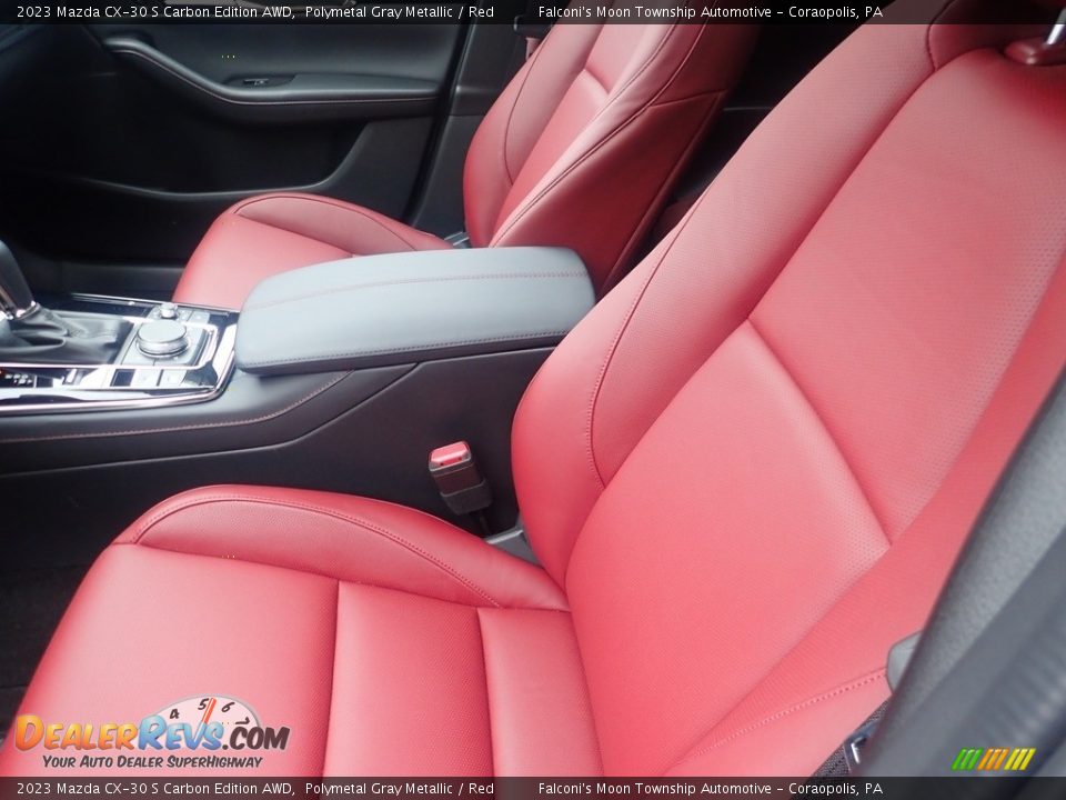 2023 Mazda CX-30 S Carbon Edition AWD Polymetal Gray Metallic / Red Photo #11