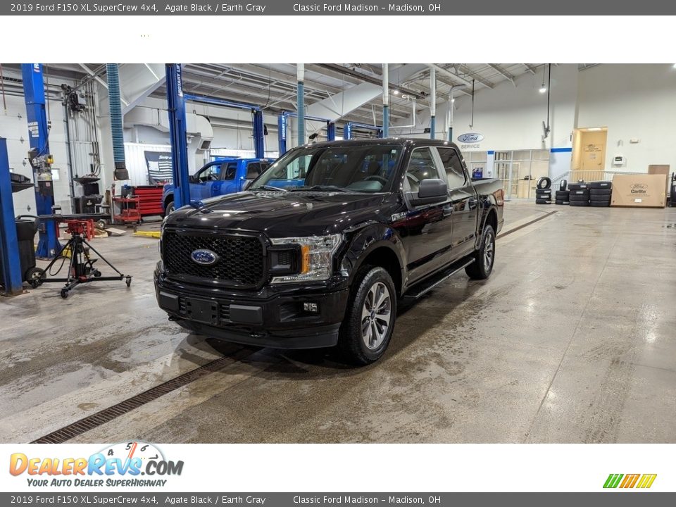 2019 Ford F150 XL SuperCrew 4x4 Agate Black / Earth Gray Photo #1