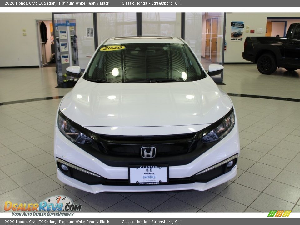 2020 Honda Civic EX Sedan Platinum White Pearl / Black Photo #2