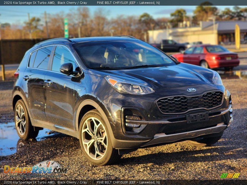 2020 Kia Sportage SX Turbo AWD Black Cherry / Gray Photo #3