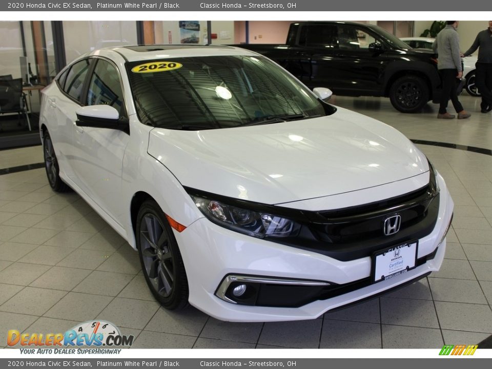 2020 Honda Civic EX Sedan Platinum White Pearl / Black Photo #4