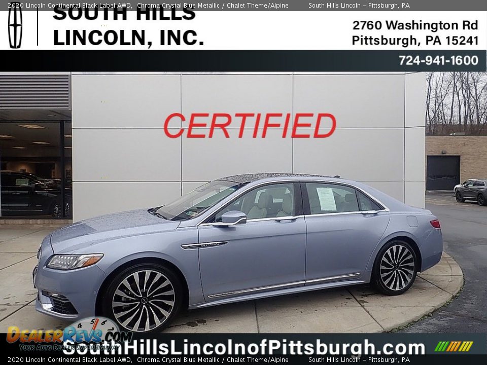 2020 Lincoln Continental Black Label AWD Chroma Crystal Blue Metallic / Chalet Theme/Alpine Photo #1