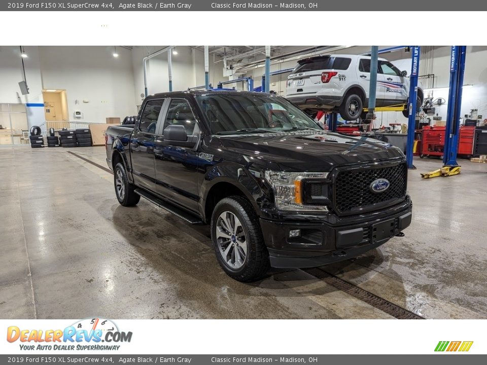 2019 Ford F150 XL SuperCrew 4x4 Agate Black / Earth Gray Photo #7