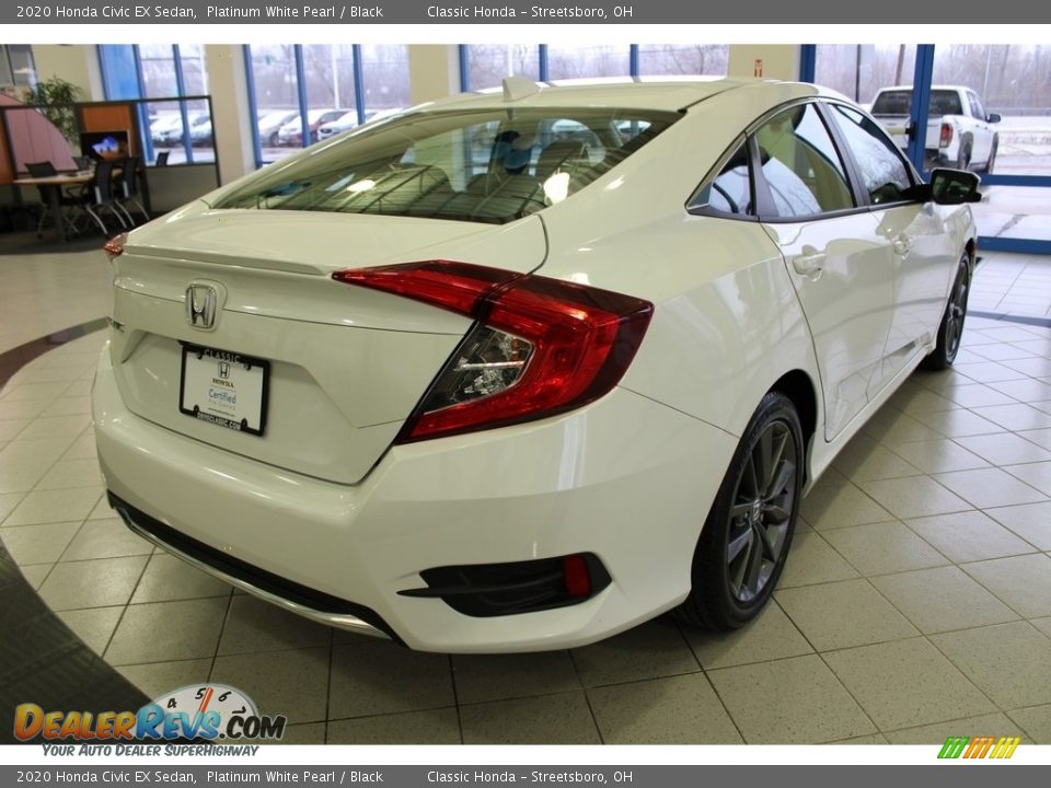 2020 Honda Civic EX Sedan Platinum White Pearl / Black Photo #8