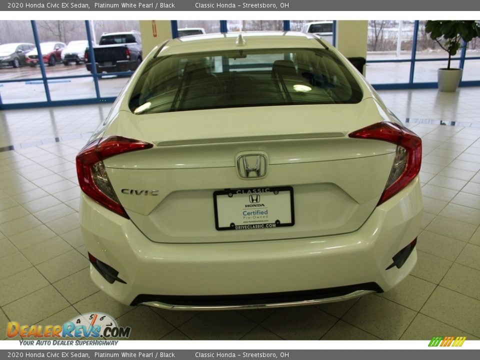 2020 Honda Civic EX Sedan Platinum White Pearl / Black Photo #9