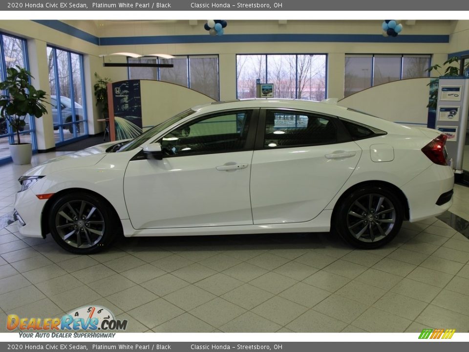 2020 Honda Civic EX Sedan Platinum White Pearl / Black Photo #12