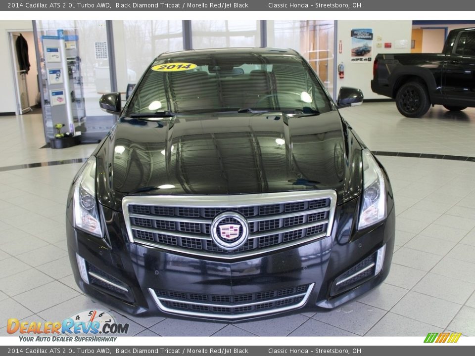 2014 Cadillac ATS 2.0L Turbo AWD Black Diamond Tricoat / Morello Red/Jet Black Photo #2