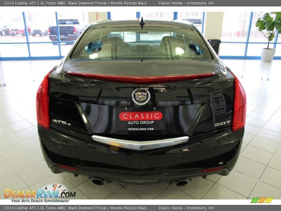2014 Cadillac ATS 2.0L Turbo AWD Black Diamond Tricoat / Morello Red/Jet Black Photo #9