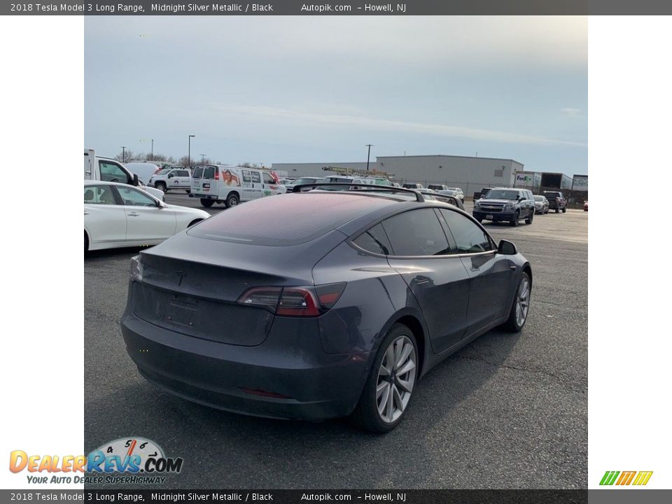 2018 Tesla Model 3 Long Range Midnight Silver Metallic / Black Photo #4