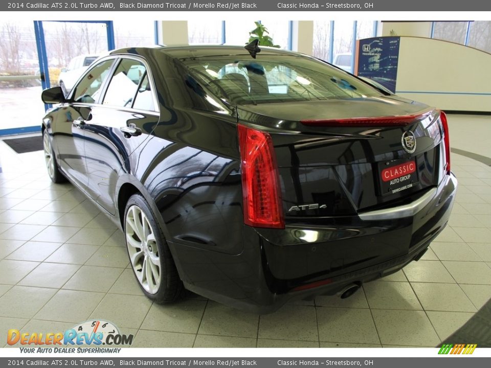 2014 Cadillac ATS 2.0L Turbo AWD Black Diamond Tricoat / Morello Red/Jet Black Photo #10