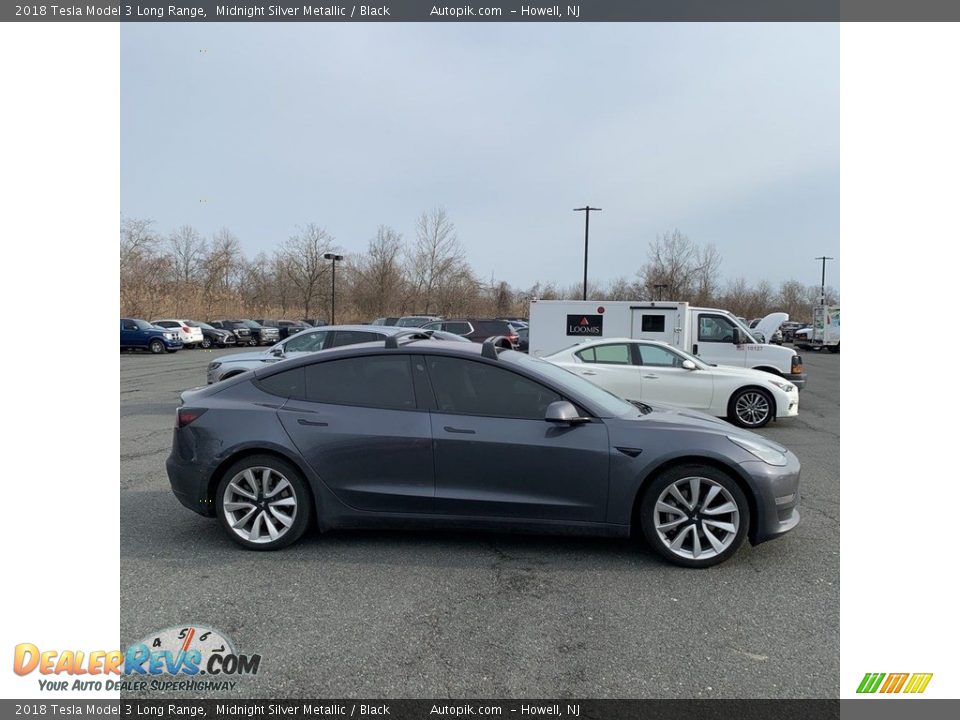 2018 Tesla Model 3 Long Range Midnight Silver Metallic / Black Photo #7