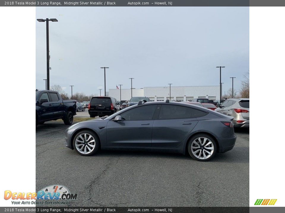 2018 Tesla Model 3 Long Range Midnight Silver Metallic / Black Photo #8