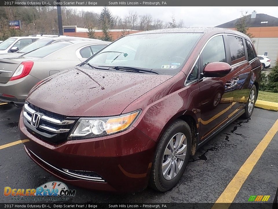 2017 Honda Odyssey EX-L Deep Scarlet Pearl / Beige Photo #1