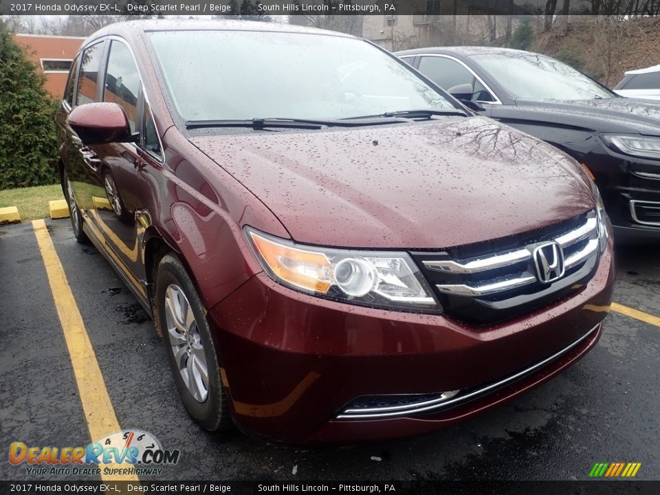 2017 Honda Odyssey EX-L Deep Scarlet Pearl / Beige Photo #4