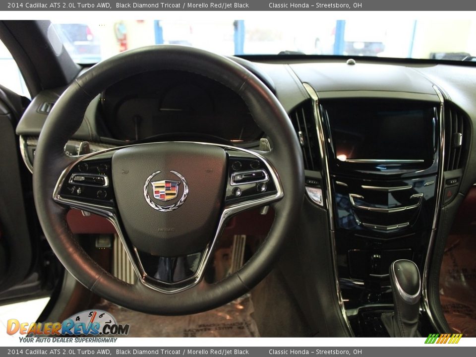 2014 Cadillac ATS 2.0L Turbo AWD Black Diamond Tricoat / Morello Red/Jet Black Photo #19