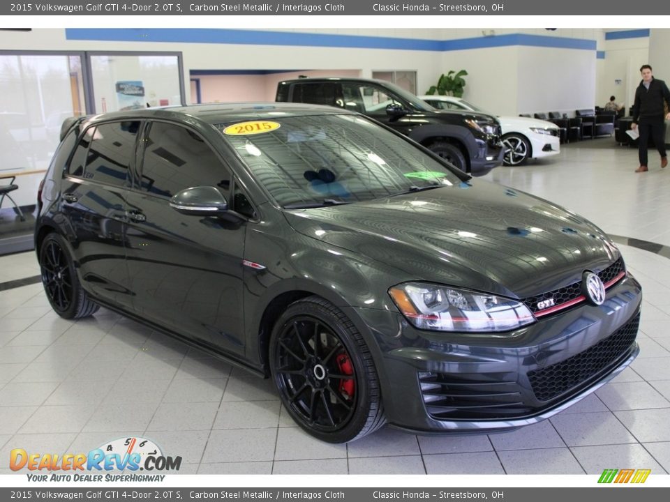 2015 Volkswagen Golf GTI 4-Door 2.0T S Carbon Steel Metallic / Interlagos Cloth Photo #3
