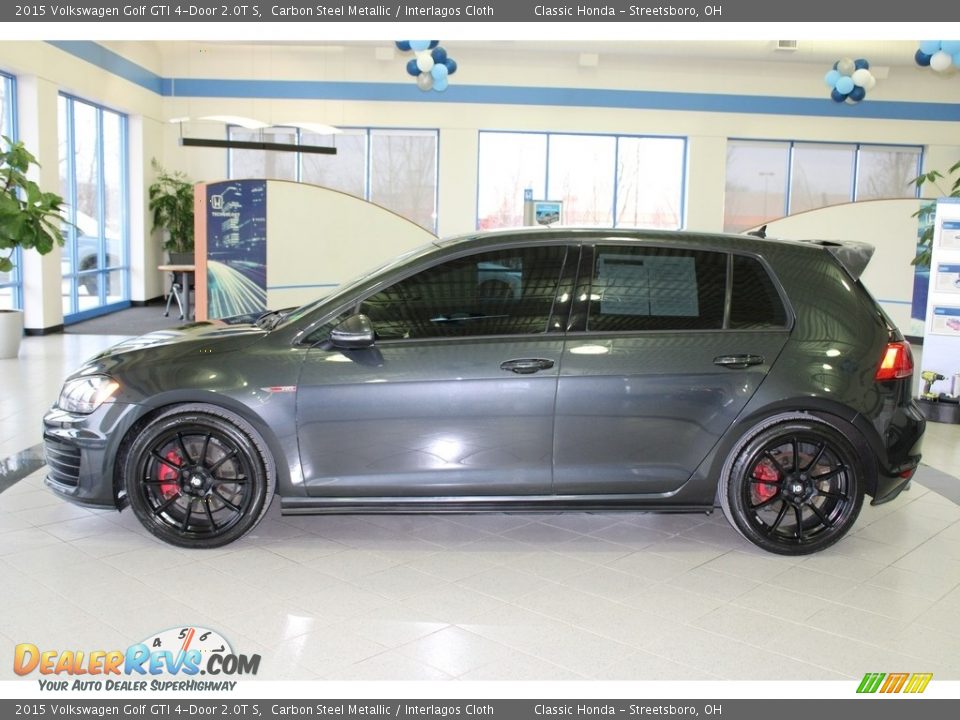 2015 Volkswagen Golf GTI 4-Door 2.0T S Carbon Steel Metallic / Interlagos Cloth Photo #10