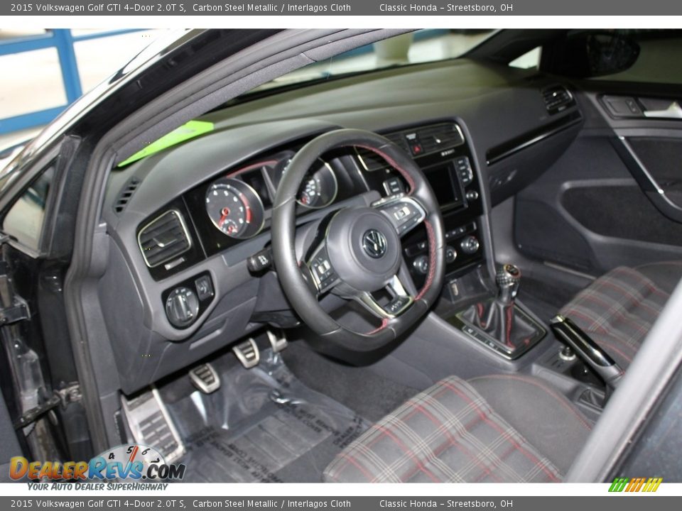 2015 Volkswagen Golf GTI 4-Door 2.0T S Carbon Steel Metallic / Interlagos Cloth Photo #27
