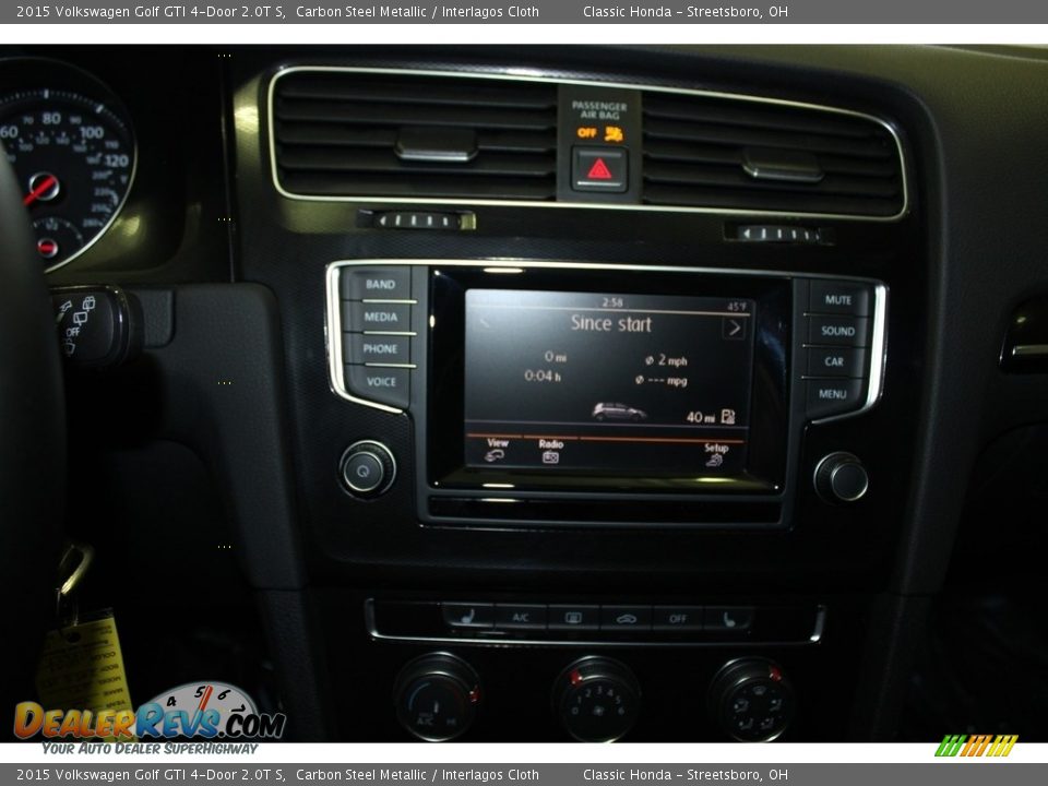 2015 Volkswagen Golf GTI 4-Door 2.0T S Carbon Steel Metallic / Interlagos Cloth Photo #34