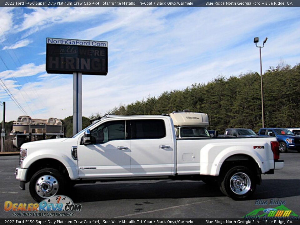 Star White Metallic Tri-Coat 2022 Ford F450 Super Duty Platinum Crew Cab 4x4 Photo #2