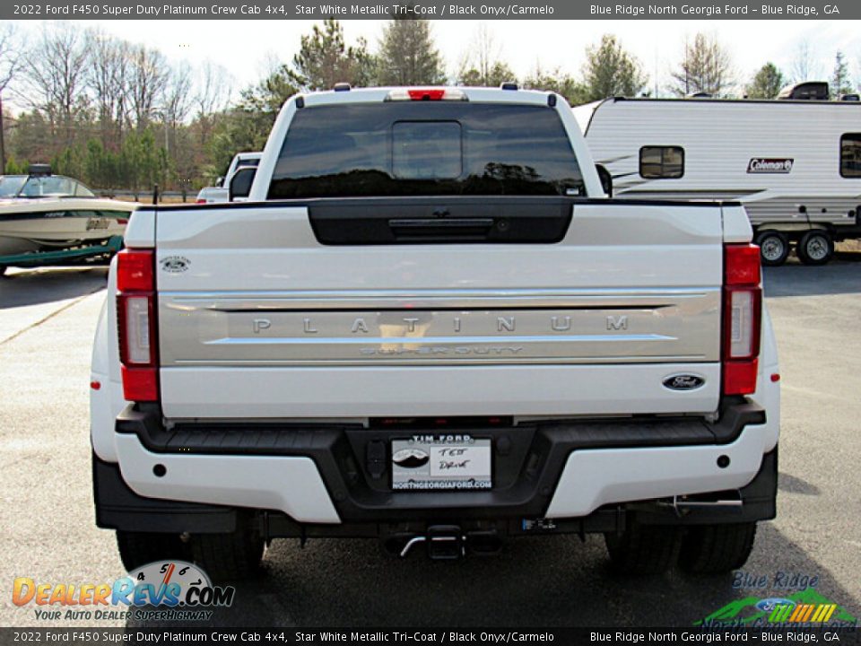 2022 Ford F450 Super Duty Platinum Crew Cab 4x4 Star White Metallic Tri-Coat / Black Onyx/Carmelo Photo #4