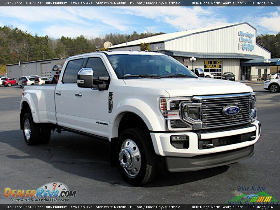 Star White Metallic Tri-Coat 2022 Ford F450 Super Duty Platinum Crew Cab 4x4 Photo #7