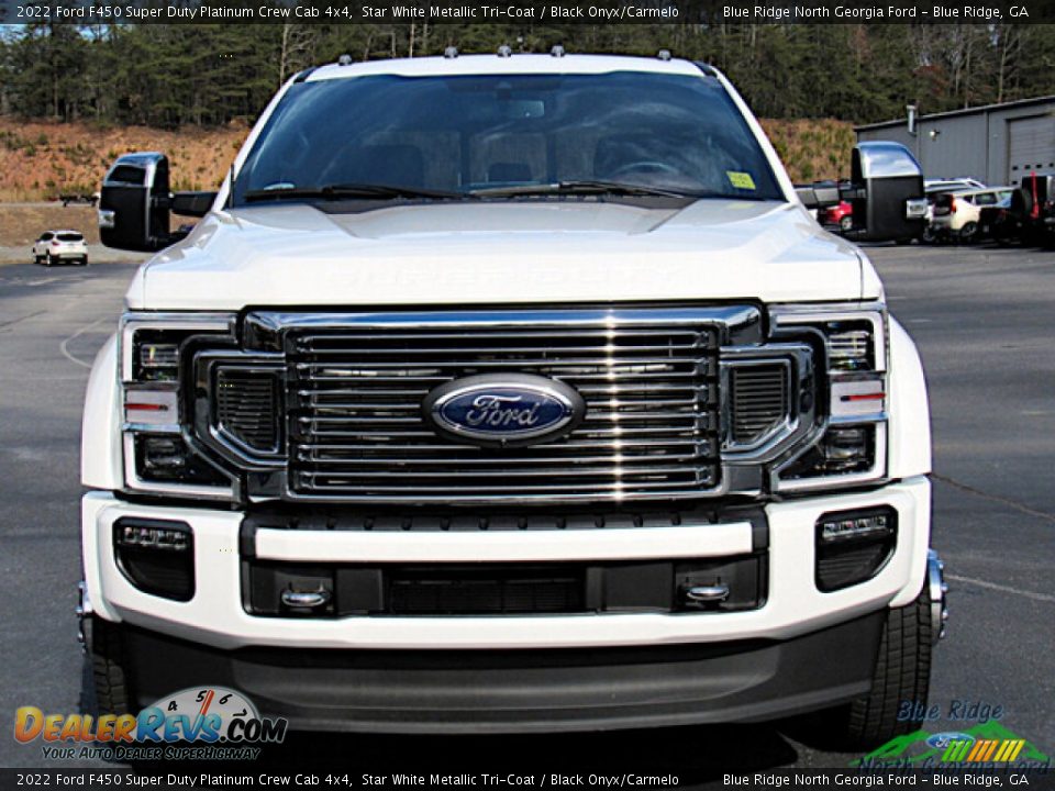 Star White Metallic Tri-Coat 2022 Ford F450 Super Duty Platinum Crew Cab 4x4 Photo #8