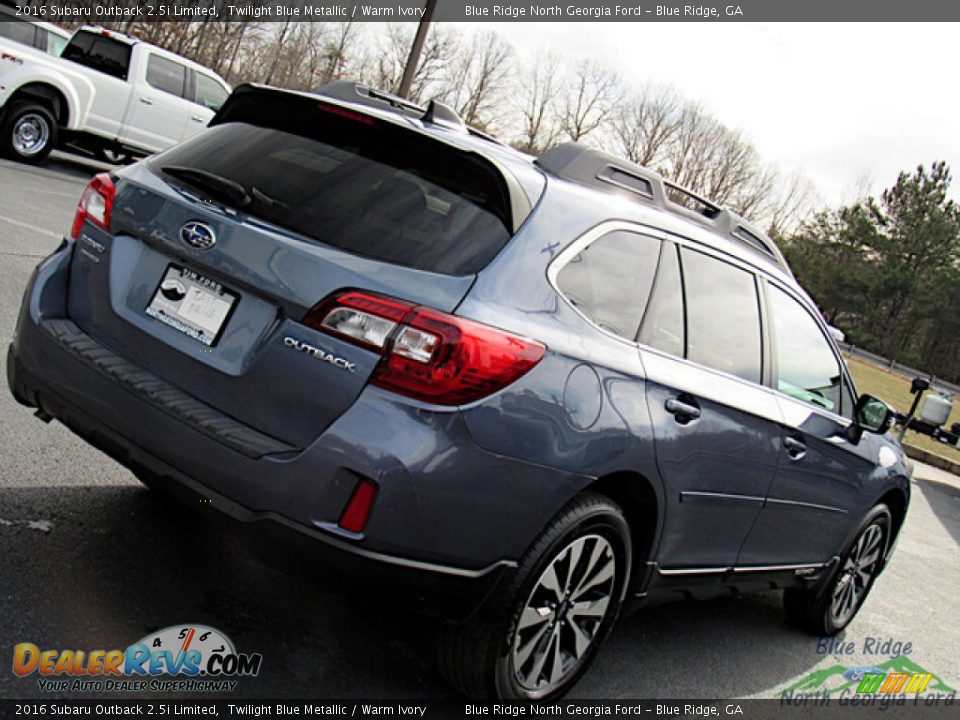 2016 Subaru Outback 2.5i Limited Twilight Blue Metallic / Warm Ivory Photo #26