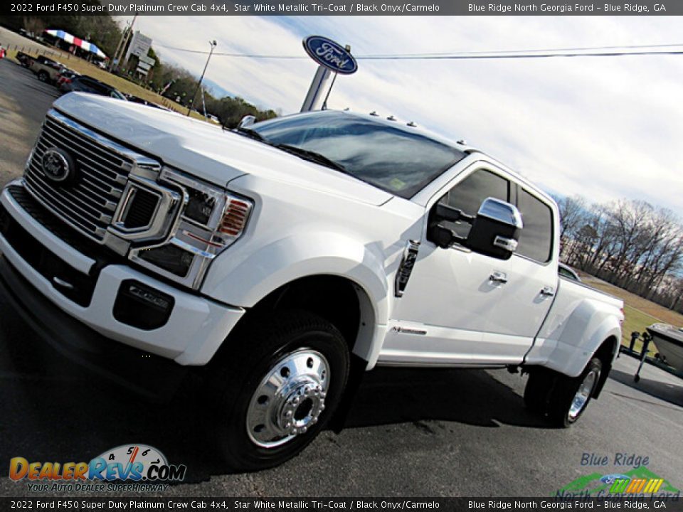 2022 Ford F450 Super Duty Platinum Crew Cab 4x4 Star White Metallic Tri-Coat / Black Onyx/Carmelo Photo #26