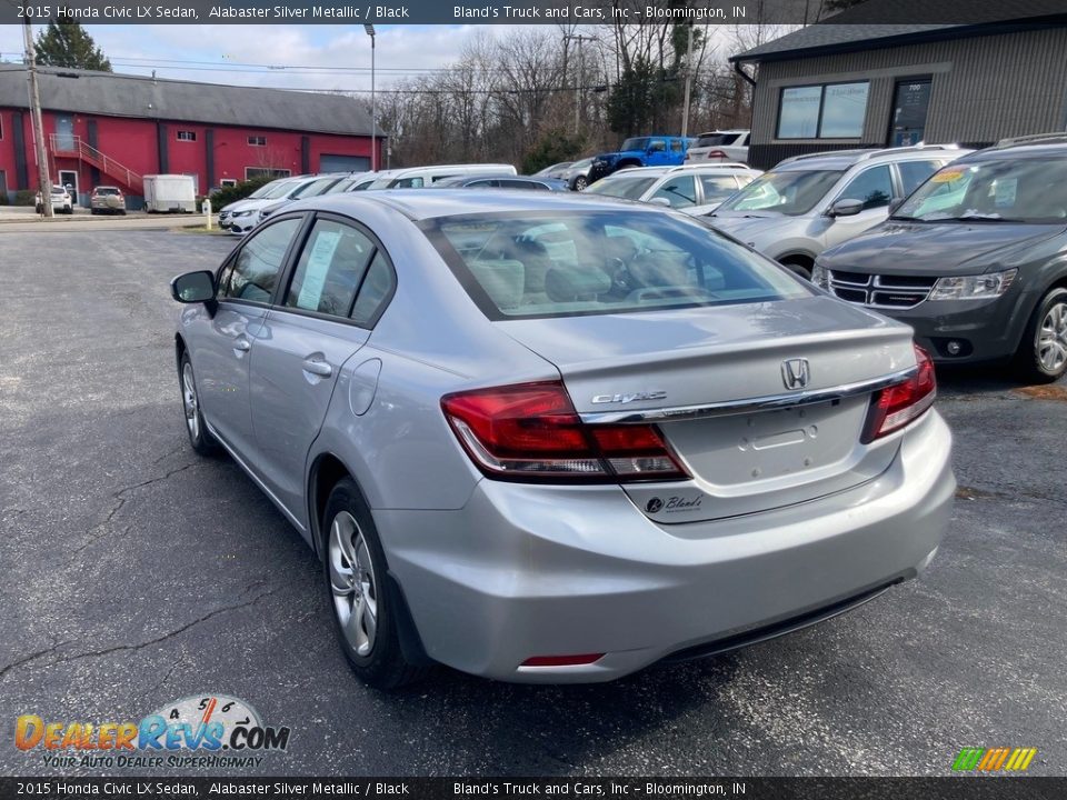 2015 Honda Civic LX Sedan Alabaster Silver Metallic / Black Photo #3