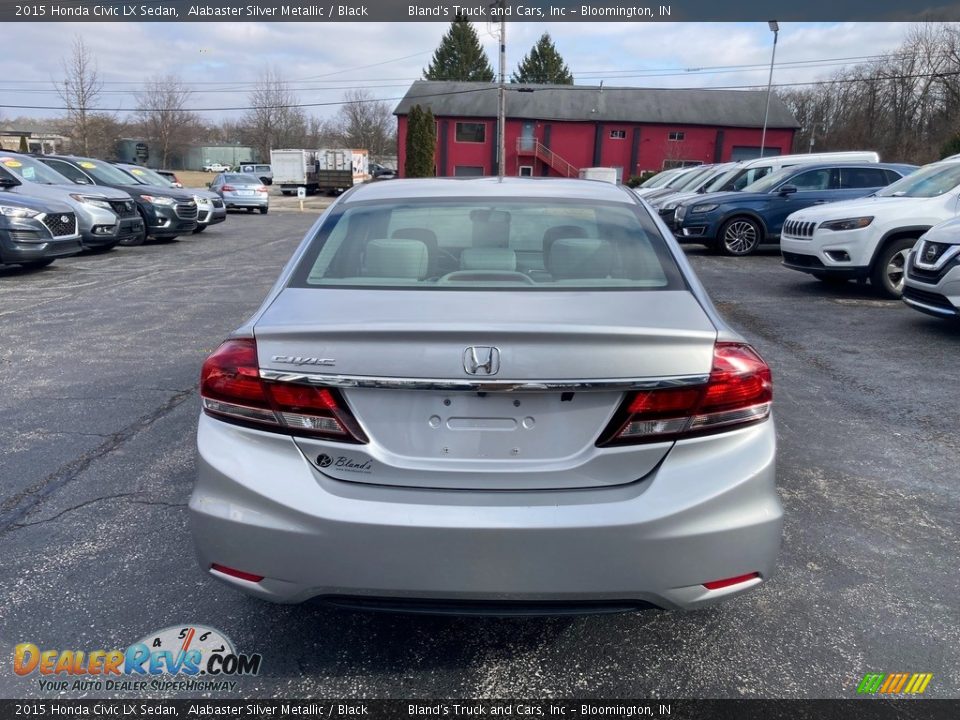 2015 Honda Civic LX Sedan Alabaster Silver Metallic / Black Photo #4