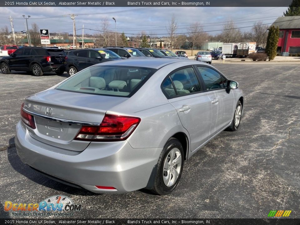 2015 Honda Civic LX Sedan Alabaster Silver Metallic / Black Photo #6