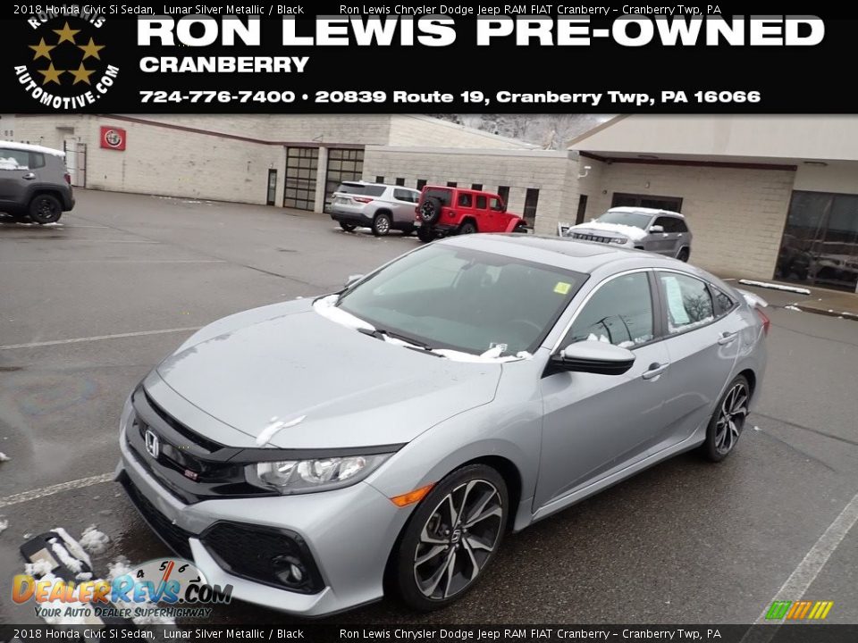 2018 Honda Civic Si Sedan Lunar Silver Metallic / Black Photo #1