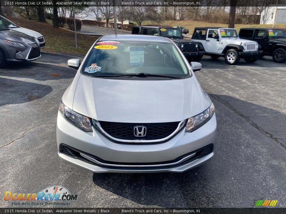 2015 Honda Civic LX Sedan Alabaster Silver Metallic / Black Photo #8