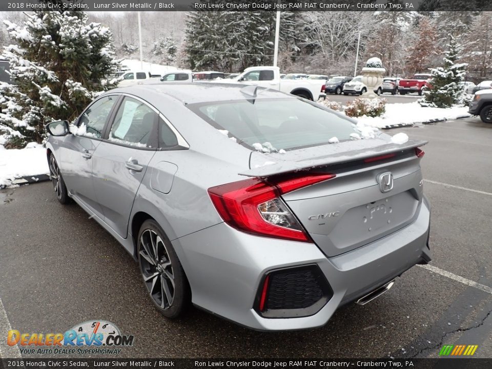 2018 Honda Civic Si Sedan Lunar Silver Metallic / Black Photo #3