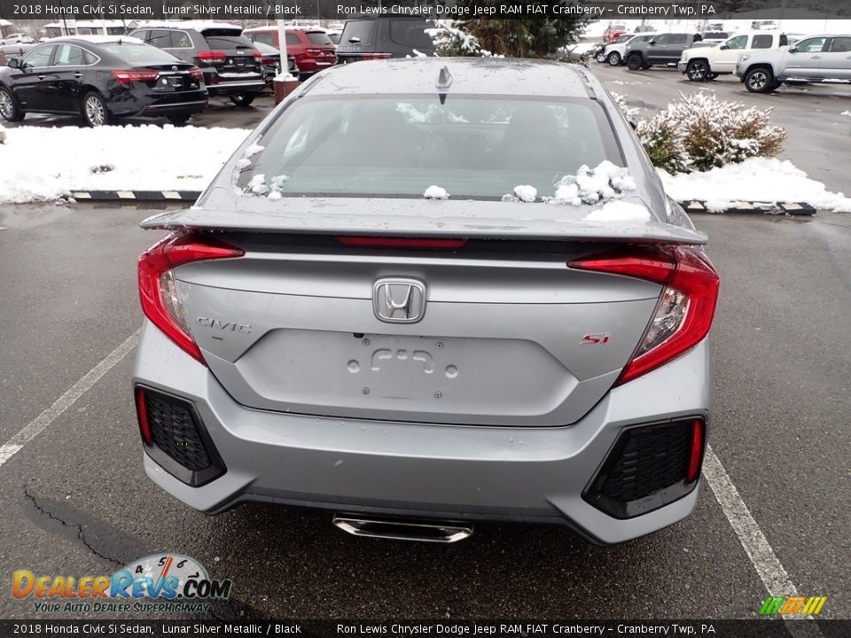 2018 Honda Civic Si Sedan Lunar Silver Metallic / Black Photo #4