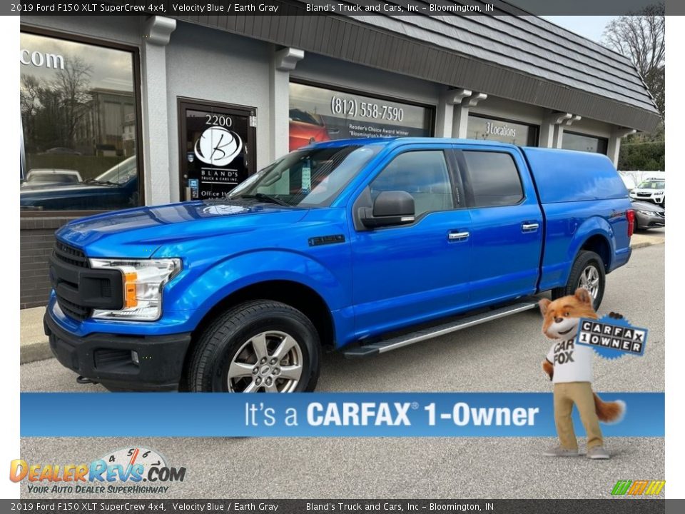 2019 Ford F150 XLT SuperCrew 4x4 Velocity Blue / Earth Gray Photo #1