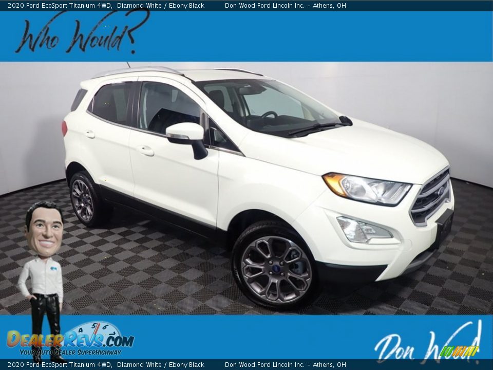 2020 Ford EcoSport Titanium 4WD Diamond White / Ebony Black Photo #1