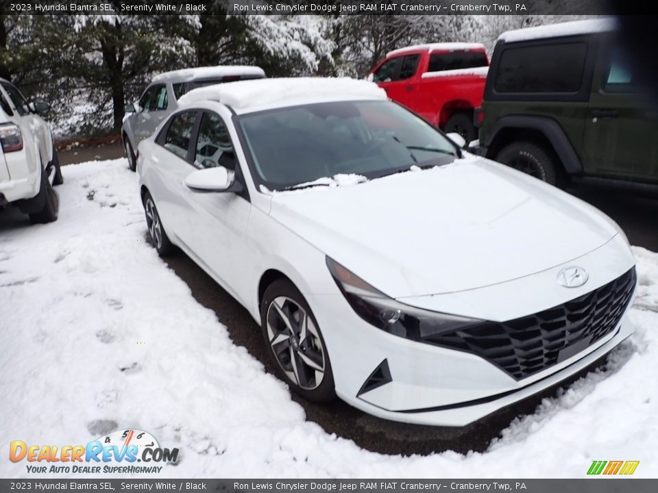 2023 Hyundai Elantra SEL Serenity White / Black Photo #3