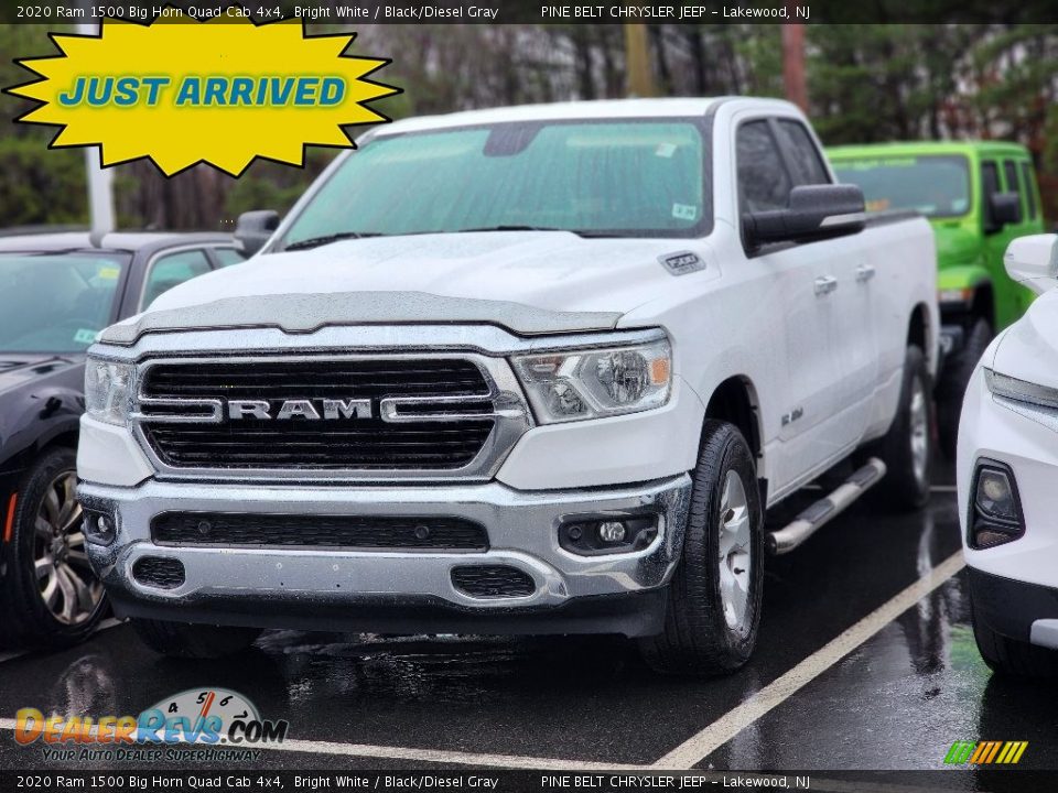 2020 Ram 1500 Big Horn Quad Cab 4x4 Bright White / Black/Diesel Gray Photo #1