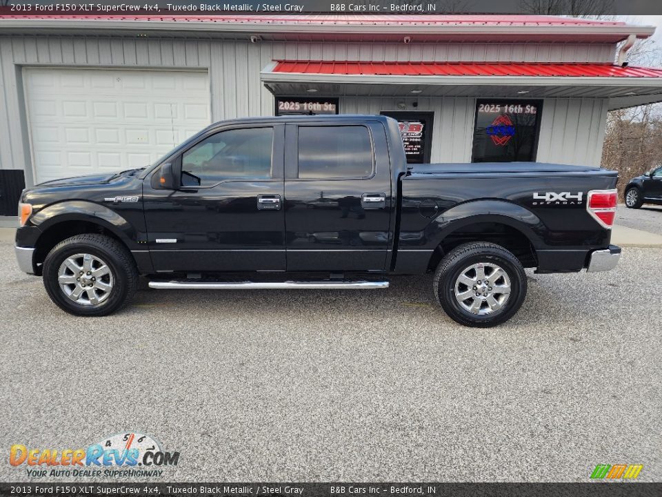 2013 Ford F150 XLT SuperCrew 4x4 Tuxedo Black Metallic / Steel Gray Photo #1