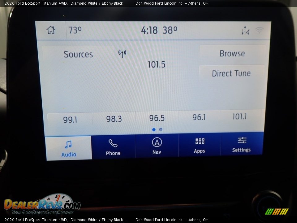 2020 Ford EcoSport Titanium 4WD Diamond White / Ebony Black Photo #25