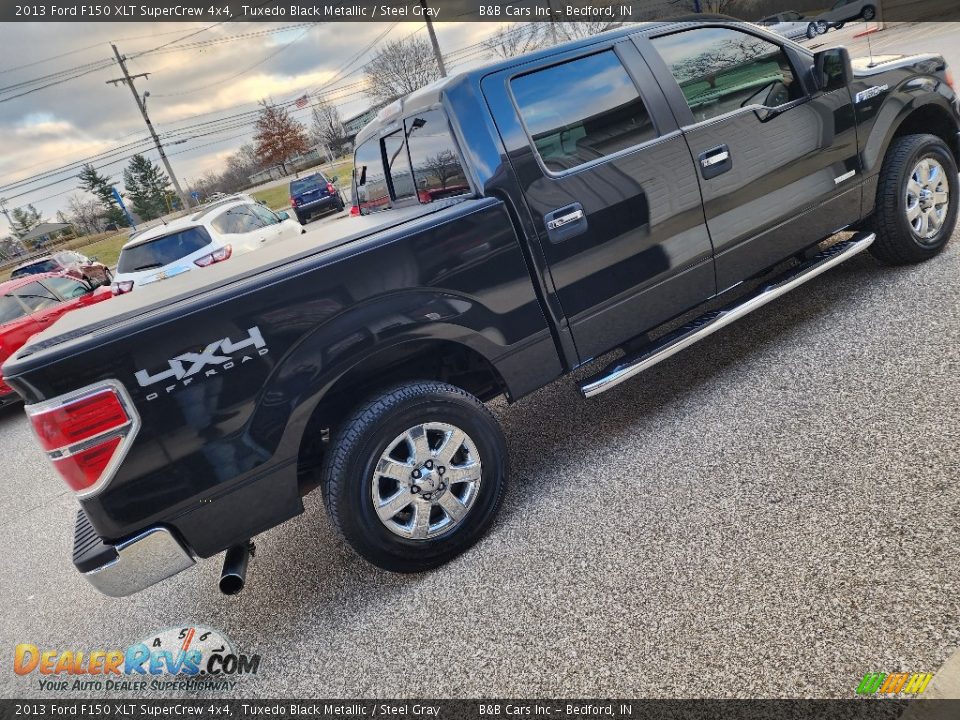 2013 Ford F150 XLT SuperCrew 4x4 Tuxedo Black Metallic / Steel Gray Photo #5