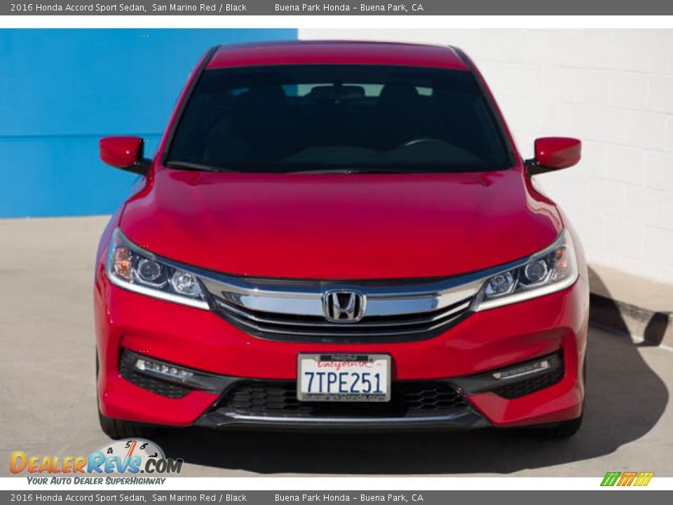 2016 Honda Accord Sport Sedan San Marino Red / Black Photo #7