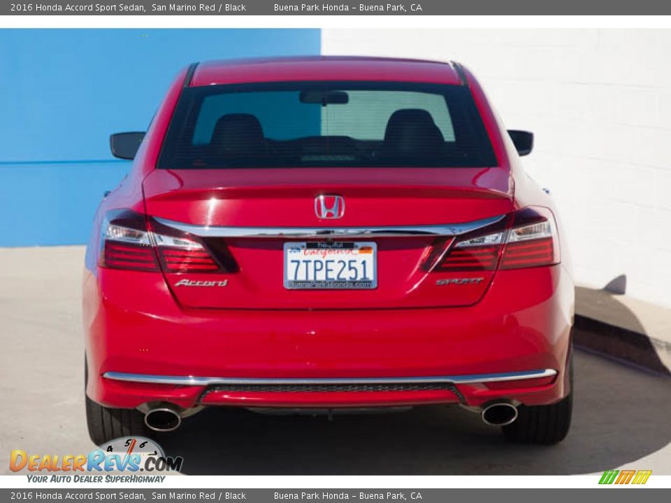 2016 Honda Accord Sport Sedan San Marino Red / Black Photo #9