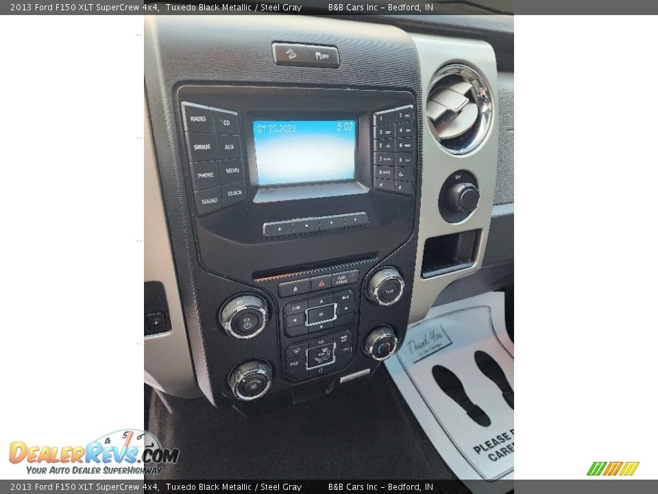 2013 Ford F150 XLT SuperCrew 4x4 Tuxedo Black Metallic / Steel Gray Photo #13